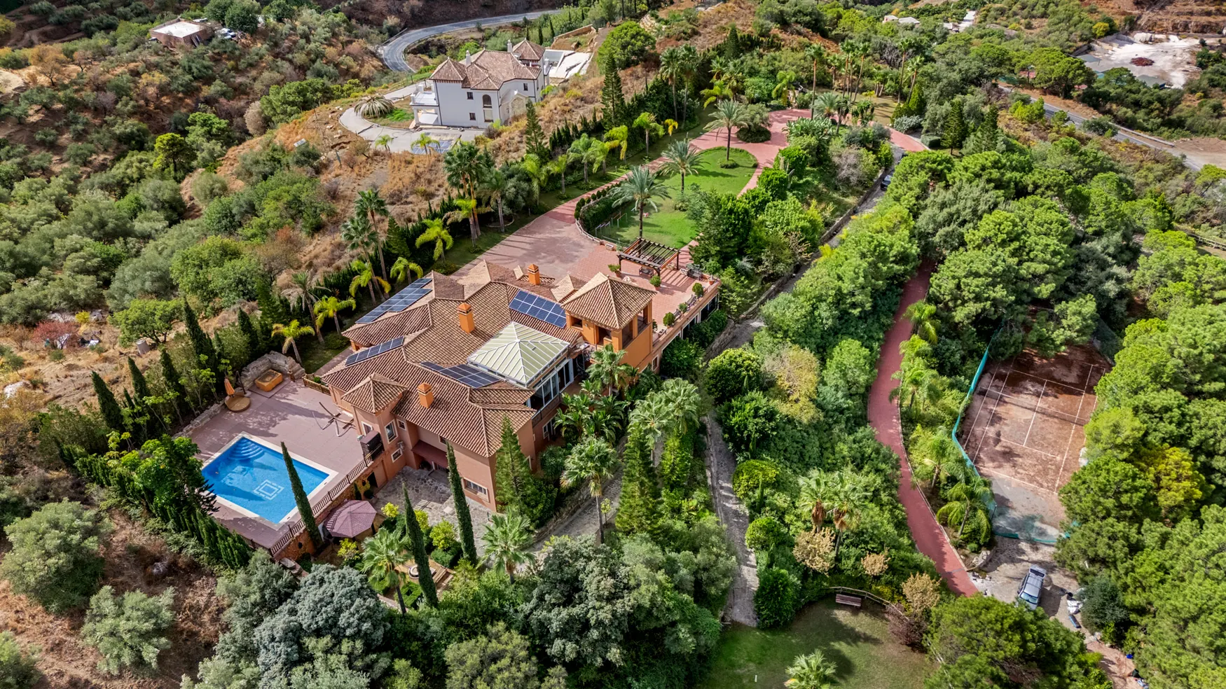 Aerial view of the estate